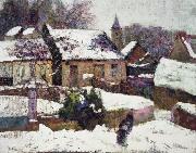 unknow artist Wet Snow Auvergne Sweden oil painting artist